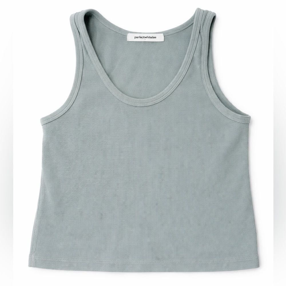 Perfectwhitetee Light Gray Sleeveless Top